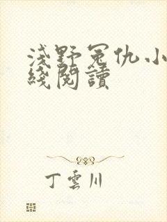 浅野冤仇小说在线阅读封面