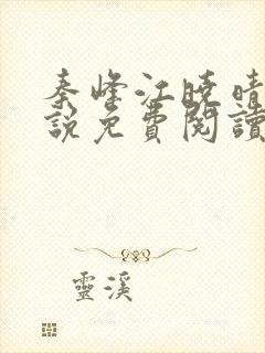 秦峰江晓晴的小说免费阅读封面