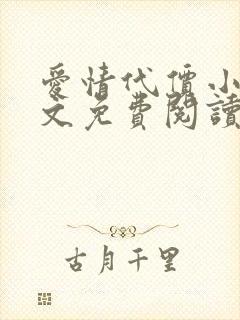 爱情代价小说全文免费阅读