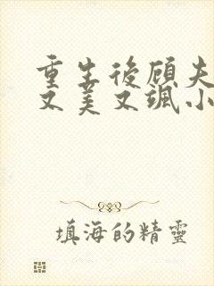 重生后顾夫人她又美又飒小说