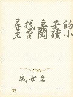 寻找妻子的秘密免费阅读小说封面