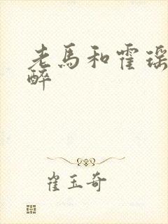 老马和霍瑶瑶喝醉