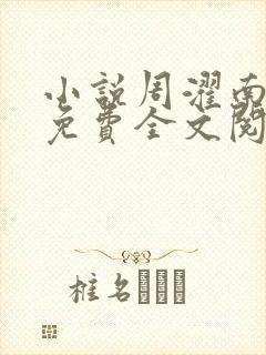 小说周濯南景棠免费全文阅读