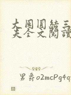 大团圆结三女一夫全文阅读