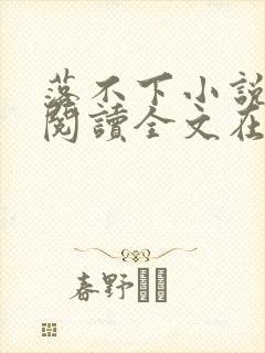 落不下小说免费阅读全文在线阅读