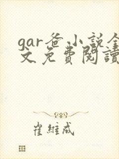 gar爸小说全文免费阅读最新章节