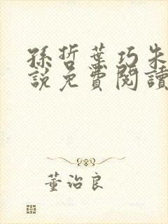 孙哲叶巧朱颜小说免费阅读