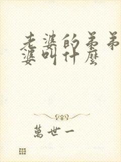 老婆的弟弟的老婆叫什么