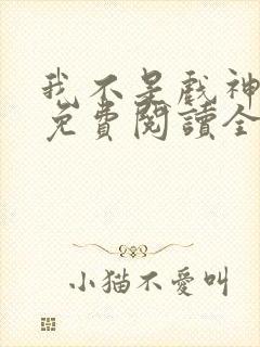 我不是戏神小说免费阅读全文在线封面