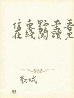 信东野圭吾小说在线阅读免费