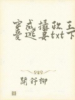穿成摄政王的侍爱逃妻txt下载