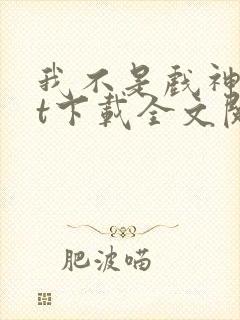我不是戏神txt下载全文阅读