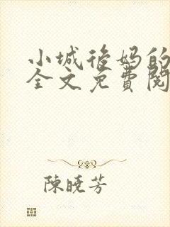小城后妈的春天全文免费阅读小说封面