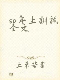 sp年上训诫文全文封面