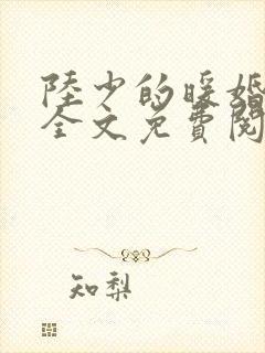 陆少的暖婚新妻全文免费阅读全文
