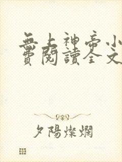 无上神帝小说免费阅读全文无弹窗