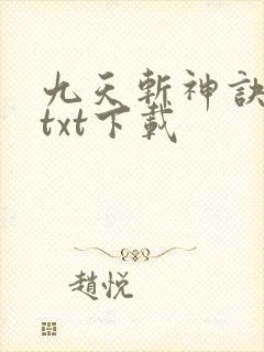 九天斩神诀林辰txt下载