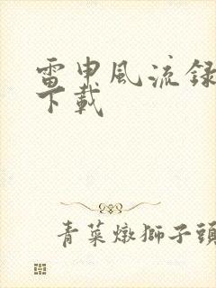 雷申风流录小说下载