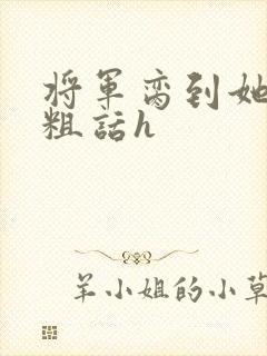 将军脔到她哭h粗话h