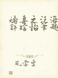 娇妻之泛海之舟许晗怡笔趣阁