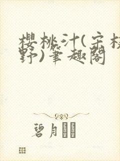 樱桃汁(宋枝江野)笔趣阁封面