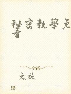 秘密教学免费观看封面