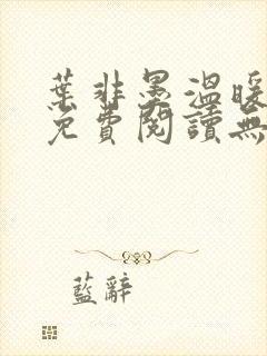 叶非墨温暖全文免费阅读无弹窗