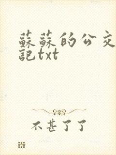 苏苏的公交车日记txt