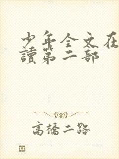 少年全文在线阅读第二部