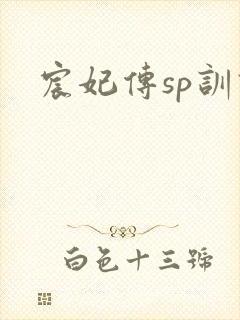 宸妃传sp训诫