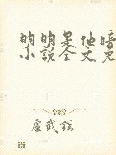 明明是他暗恋我小说全文免费阅读
