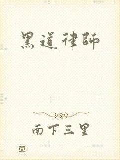 黑道律师封面