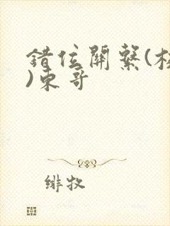 错位关系(校园)东哥封面