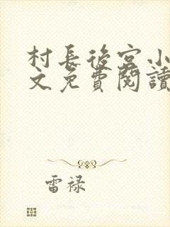 村长后宫小说全文免费阅读笔趣阁