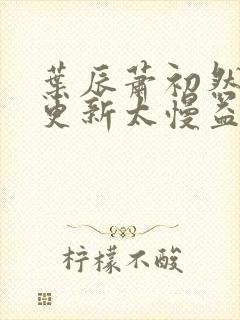 叶辰萧初然刚刚更新太慢益生菌封面
