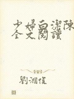 少妇白洁陈三乳全文阅读封面