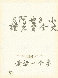 《阿也》小说阅读免费全文