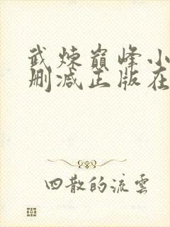武炼巅峰小说无删减正版在线阅读