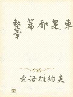 整篇都是车的文章