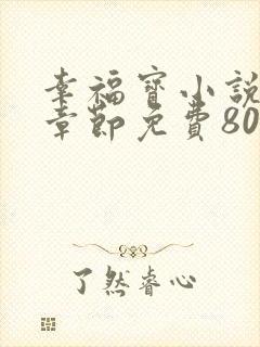幸福宝小说最新章节免费8008