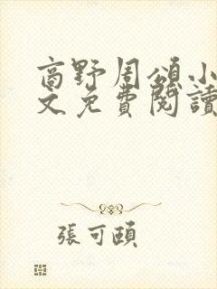商野周颂小说全文免费阅读封面