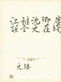 江稚沈卿尘的小说全文在线阅读无弹窗