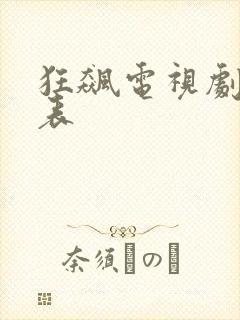 狂飙电视剧演员表