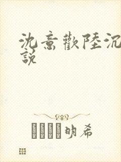 沈意欢陆沉舟小说封面