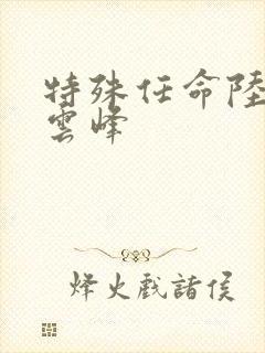特殊任命陆羽刘云峰封面