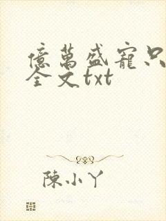 亿万盛宠只为你全文txt封面