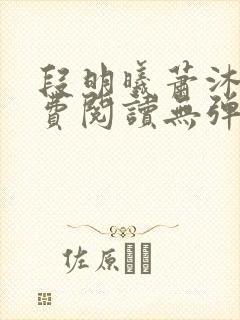 段明曦萧沐宸免费阅读无弹窗