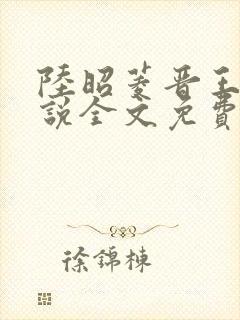 陆昭菱晋王的小说全文免费阅读