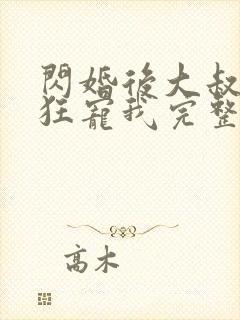 闪婚后大叔每天狂宠我完整阅读