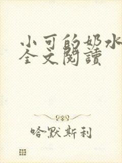 小可的奶水小说全文阅读